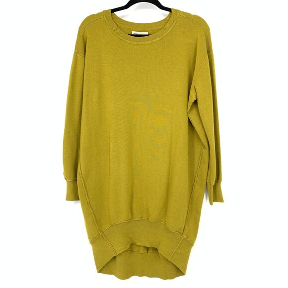Anthropologie Saturday Sunday Freya Tunic Sweater Dress Womens Size M Gold NEW - Picture 1 of 8